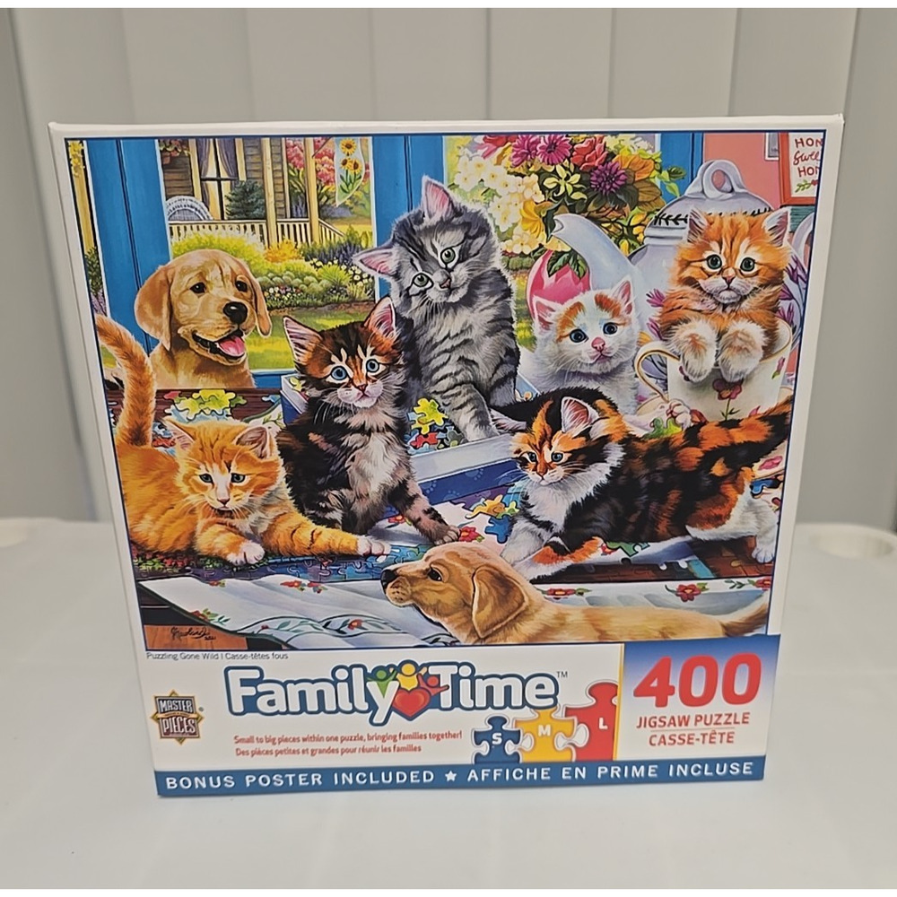 MasterPieces Family‎ Time Puzzling Gone Wild 400 Piece Jigsaw Puzzle #32211